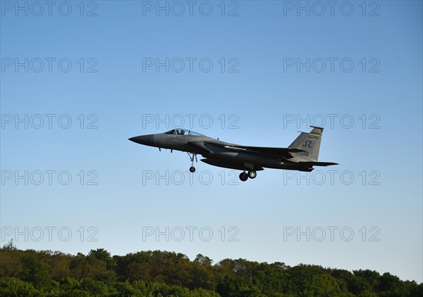 Mc Donnell Douglas F, 15 fighter aircraft during an Air Defender 2023 exercise, Schleswig-Holstein, Germany, Europe