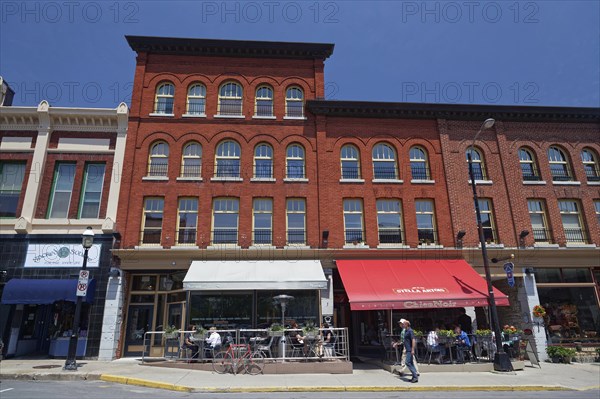 Architecture, buildings, stores on Brock Street, Kingston, Province of Ontario, Canada, North America