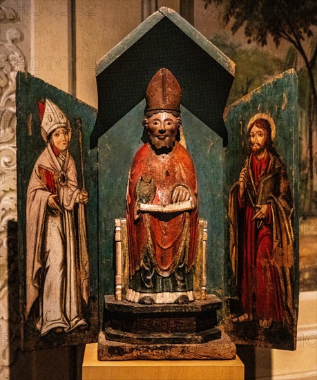Shrine of St Nicholas with St Nicholas and St James, 8th century, Palazzo Patriarcale, Dioezesan Museum with the Tiepolo Galleries, 16th century, Udine, most important historical city in Friuli, Italy, Udine, Friuli, Italy, Europe