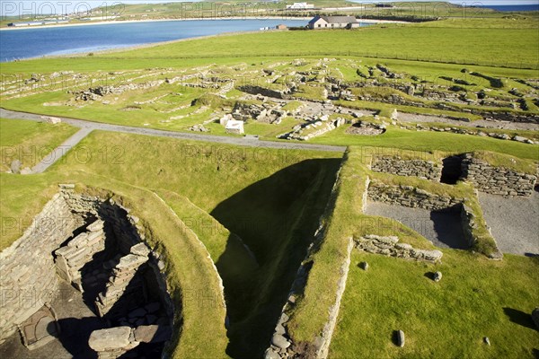 Jarslhof Iron Age houses, Shetland Islands, Scotland, United Kingdom, Europe