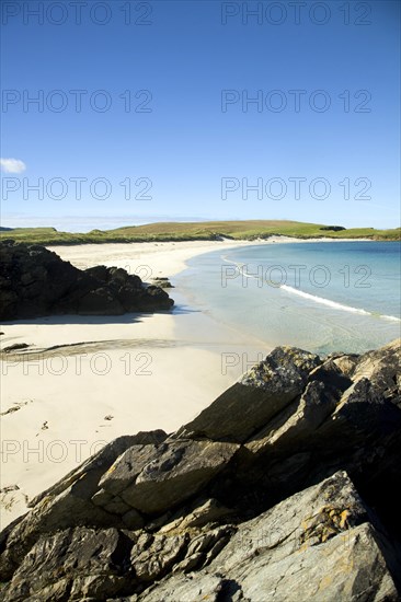 Sandy beach, Bay of Scousburgh, Shetland Islands, Scotland, United Kingdom, Europe