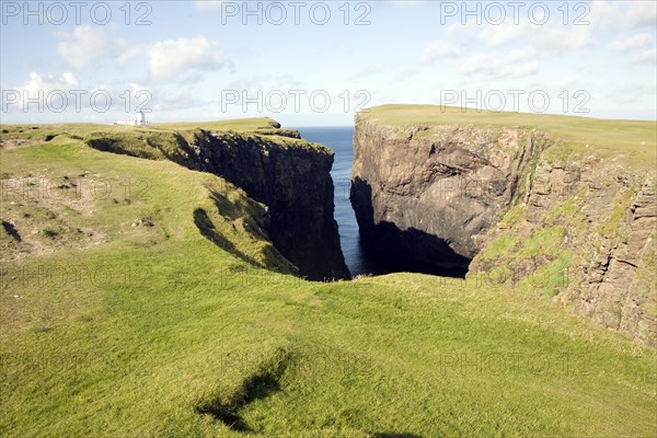 Coastal scenery at Esha Ness, Shetland Islands, Scotland, United Kingdom, Europe