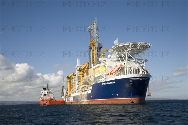 Stena Carron oil drill ship pictured recently moored Lerwick, Shetland Islands, has since been boarded by Greenpeace protestors