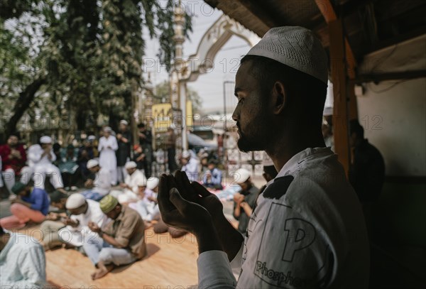Muslim devotees offer the first Friday prayers of the holy month of Ramadan at a Mosque, on March 15, 2024 in Guwahati, Assam, India. On the first Friday of Ramadan, mosques are usually filled with worshippers who gather for the special Friday congregational prayers, known as Jumu'ah