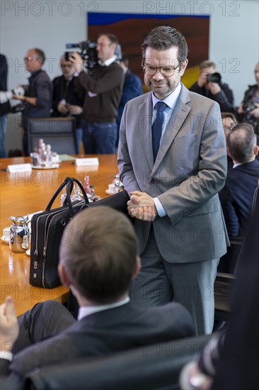 Marco Buschmann, Federal Minister of Justice, and Christian Lindner, Federal Minister of Finance, on the sidelines of a cabinet meeting. Berlin, 20 March 2024