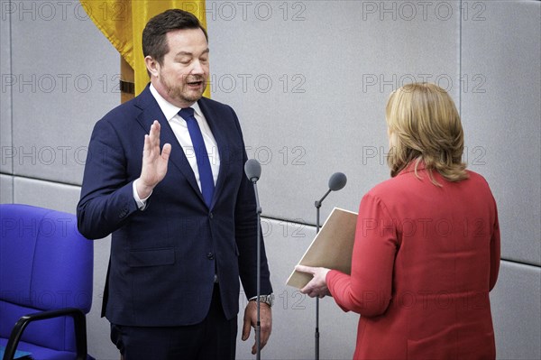 Uli Groetsch during his oath-taking for the office of Police Commissioner in the plenary session of the German Bundestag. Berlin, 20 March 2024