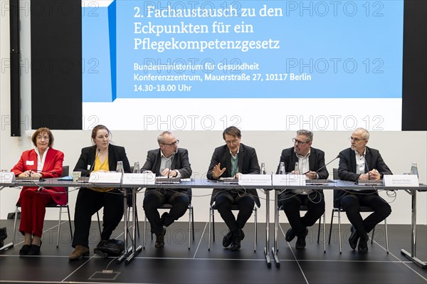 Talks on the key points of the Care Competence Act with Karl Lauterbach (SPD), Federal Minister of Health, with care associations, at the Federal Ministry of Health in Berlin, 20 March 2024