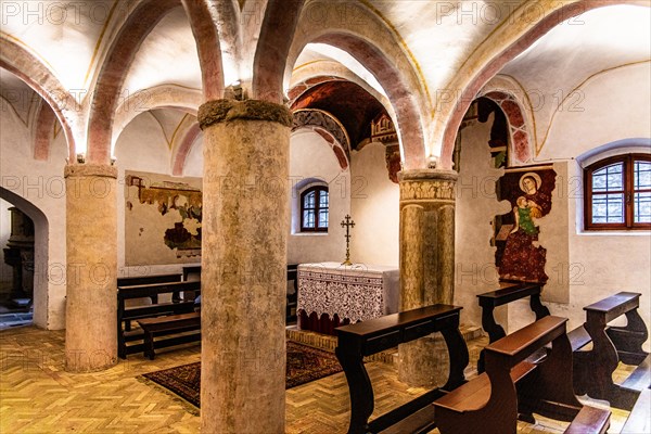 Crypt, Duomo di Santa Maria Maggiore, 13th century, historic city centre, Spilimbergo, Friuli, Italy, Spilimbergo, Friuli, Italy, Europe