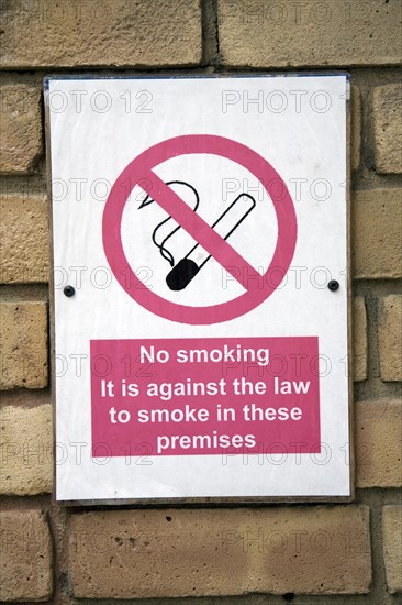 No smoking sign, England, UK