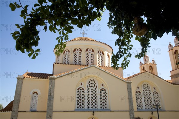 Greek orthodox church of Agios Pandeliemon, Siana, Rhodes, Greece, Europe