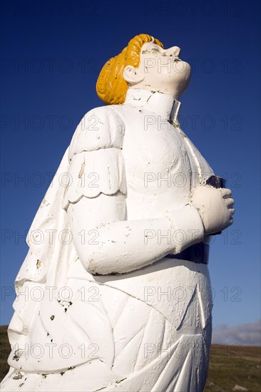 The White Wife statue, Otterswick, Yell, Shetland Islands