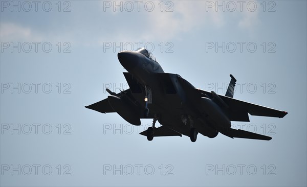 Mc Donnell Douglas F, 15 fighter aircraft during an Air Defender 2023 exercise, Schleswig-Holstein, Germany, Europe