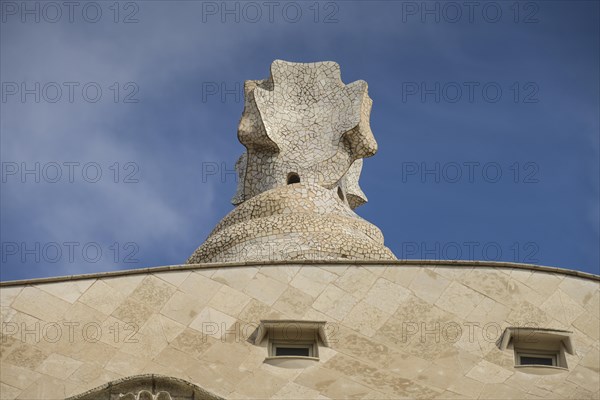 Facade, La Pedrera, Casa Mila, Barcelona, Catalonia, Spain, Europe