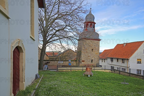 Crookedest tower with 5.42 degrees inclination, world record, angle, record, crooked, crookedest, crookedest, most crooked, slanted, most slanted, most slanted, most slanted, tower, Gau-Weinheim, Woerrstadt, Rhine-Hesse region, Rhineland-Palatinate, Germany, Europe