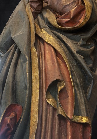 Garment of Mary, figure of the crucifixion group by Veit Wirsberger around 1509, St Clare's Church, Koenigstr. 66, Nuremberg, Middle Franconia, Bavaria, Germany, Europe