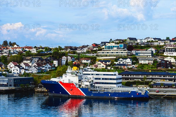 Rescue Zone UT 722 Ships over FjordSailing, Stavanger, Boknafjorden, Norway, Europe