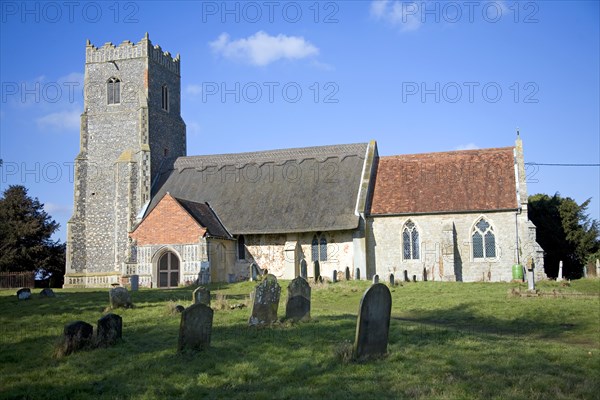 Church of St Botolph probable site of early Saxon settlement of Saint Botolph's Abbey at Ikenhoe, Iken, Suffolk, England, United Kingdom, Europe