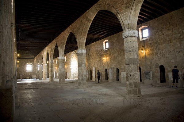 Hospital of the Knights infirmary hall, Archaeological museum, Rhodes, Greece, Europe