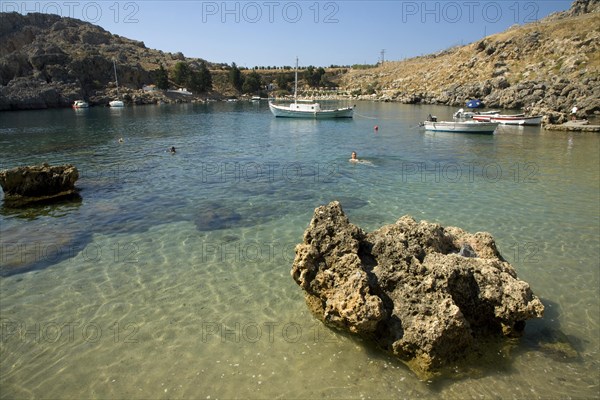 St Paul's Bay, Agios Pavlos, Lindos, Rhodes island, Greece, Europe