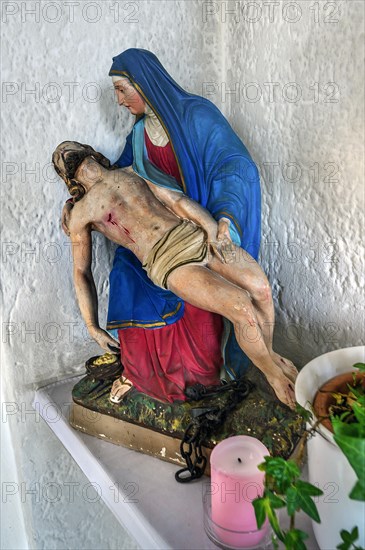 Pieta depiction, former monastery church Mater Salvatoris, Boerwang, Allgaeu, Swabia, Bavaria, Germany, Europe