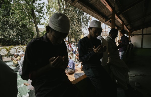 Muslim devotees offer the first Friday prayers of the holy month of Ramadan at a Mosque, on March 15, 2024 in Guwahati, Assam, India. On the first Friday of Ramadan, mosques are usually filled with worshippers who gather for the special Friday congregational prayers, known as Jumu'ah