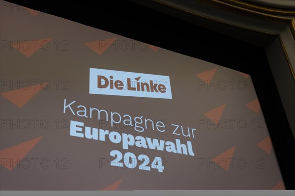 Taken as part of the poster presentation of the party Die Linke for the 2024 European elections in Berlin, 19 March 2024