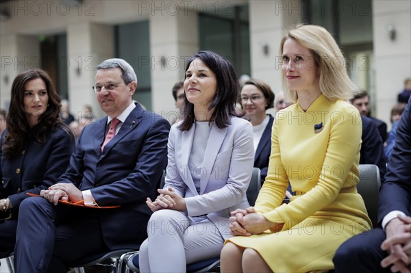 Annalena Baerbock (Alliance 90/The Greens), Federal Foreign Minister, and Katja Kallas, Prime Minister of Estonia, photographed during the awarding of the Walter Rathenau Prize to Katja Kallas, in Berlin, 19 March 2024. Photographed on behalf of the Federal Foreign Office
