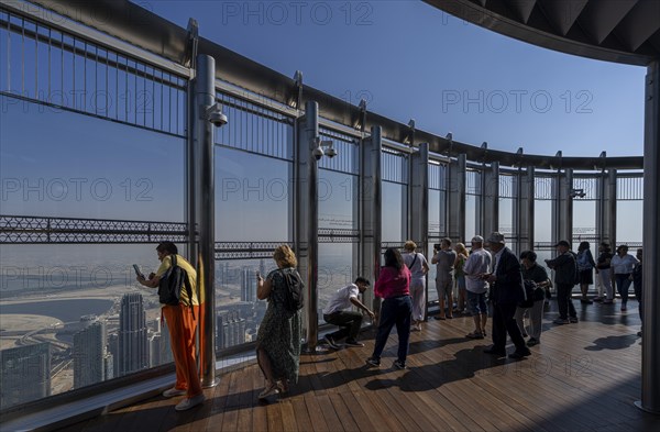 Observation deck and interior, Burj Khalifa, Dubai, United Arab Emirates, West Asia, Asia