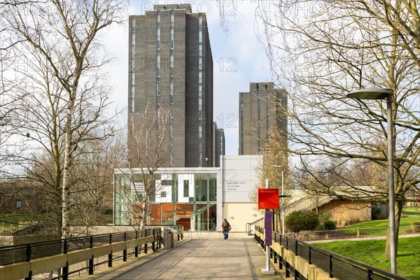 High rise tower blocks North Towers, Tony Rich Teaching Centre, University of Essex, Colchester, Essex, England, UK