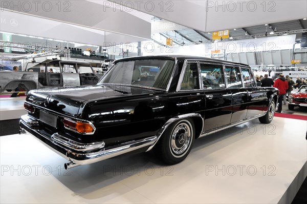 RETRO CLASSICS 2010, Stuttgart Messe, Mercedes-Benz 600 Pullman, classic black saloon at a car show, Stuttgart Messe, Stuttgart, Baden-Wuerttemberg, Germany, Europe