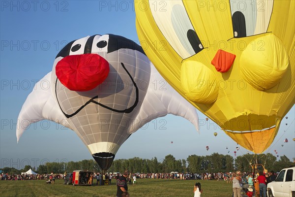 Hot-air balloons, Ballooning Festival, Saint-Jean-sur-Richelieu, Quebec Province, Canada, North America