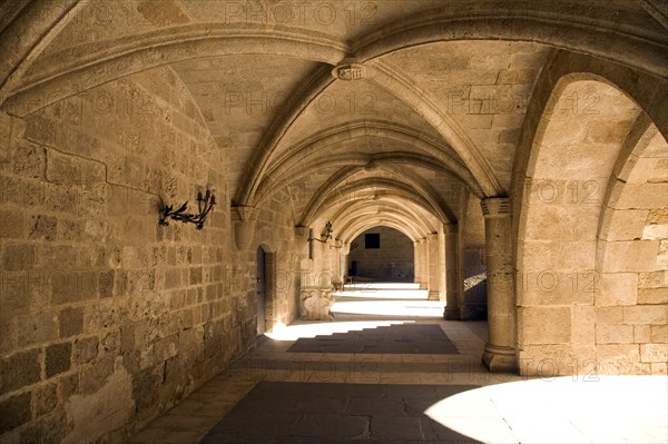 Cloisters, Palace of the Grand Masters, Rhodes, town, Rhodes, Greece, Europe