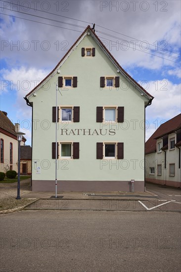 Town hall in Bad Krozingen, Breisgau-Hochschwarzwald district, Baden-Wuerttemberg, Germany, Europe