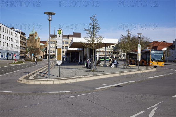 Minden bus station, Muehlenkreis Minden-Luebbecke, North Rhine-Westphalia, Germany, Europe