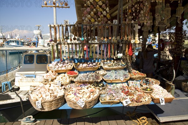 Shells on sale Rhodes town, Rhodes, Greece, Europe