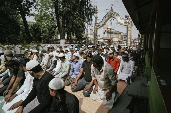 Muslim devotees offer the first Friday prayers of the holy month of Ramadan at a Mosque, on March 15, 2024 in Guwahati, Assam, India. On the first Friday of Ramadan, mosques are usually filled with worshippers who gather for the special Friday congregational prayers, known as Jumu'ah