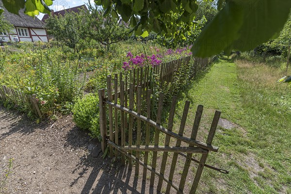 Farmers' gardens in the open-air museum for folklore Schwerin-Muess, Mecklenburg-Vorpommerm, Germany, Europe