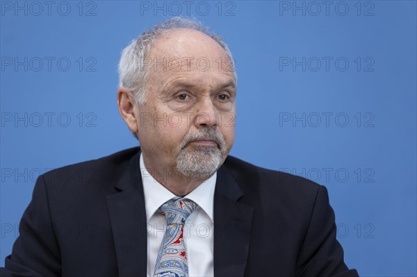 Juergen Mueller, Deputy Federal Commissioner for Data Protection and Freedom of Information (BfDI), recorded as part of the presentation of the BfDI's activity report at the Federal Press Conference in Berlin, 20 March 2024