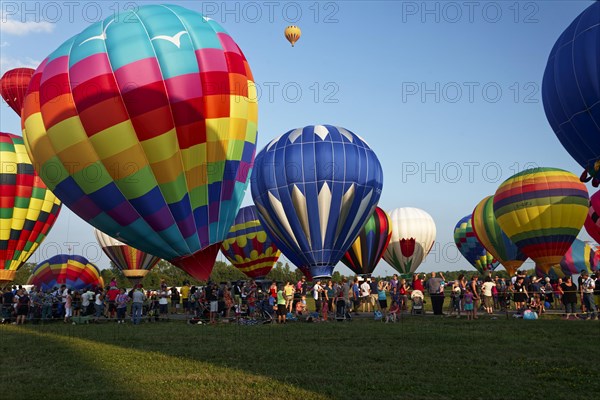 Hot-air balloons, Ballooning Festival, Saint-Jean-sur-Richelieu, Quebec Province, Canada, North America