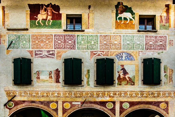 Back of the town gate, historic town centre, Spilimbergo, Friuli, Italy, Spilimbergo, Friuli, Italy, Europe