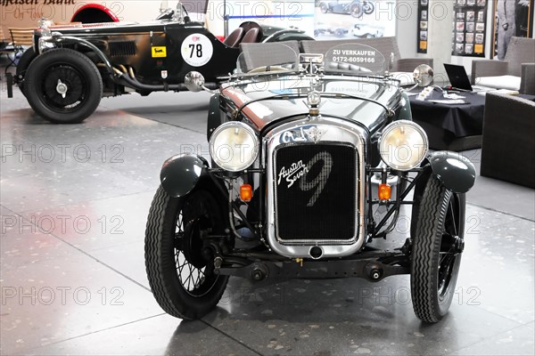 RETRO CLASSICS 2010, Stuttgart Messe, Stuttgart, Baden-Wuerttemberg, Germany, Europe, Austin Seven, front view of a shiny classic racing car, Europe