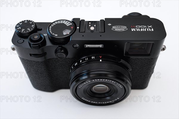 Fujifilm X100VI photo camera, white background, North Rhine-Westphalia, Germany, Europe