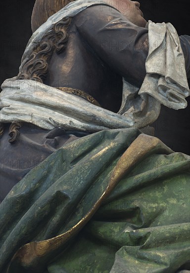 Mary Magdalene's robe, figure from the crucifixion group by Veit Wirsberger around 1509, St Clare's Church, Koenigstr. 66, Nuremberg, Middle Franconia, Bavaria, Germany, Europe