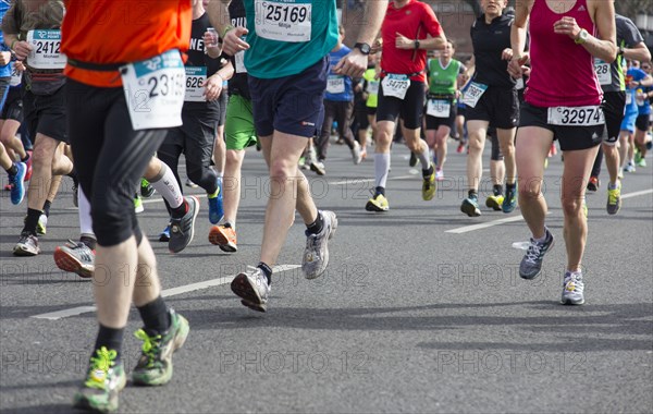 Runners at the Berlin half marathon, 03/04/2016