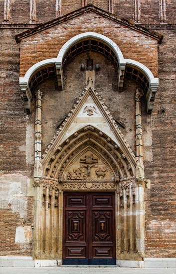 Portal of the Redemption, Cathedral of Santa Maria Annunziata, 13th century, Udine, most important historical city of Friuli, Italy, Udine, Friuli, Italy, Europe