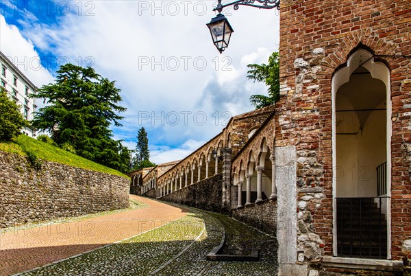 Stairway to the Castello di Udine, Udine, most important historical city of Friuli, Italy, Udine, Friuli, Italy, Europe