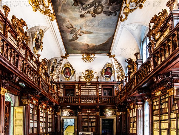Library, Palazzo Patriarcale, Dioezesan Museum with the Tiepolo Galleries, 16th century, Udine, most important historical city of Friuli, Italy, Udine, Friuli, Italy, Europe