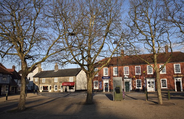 Village square, Wickham Market, Suffolk, England, UK