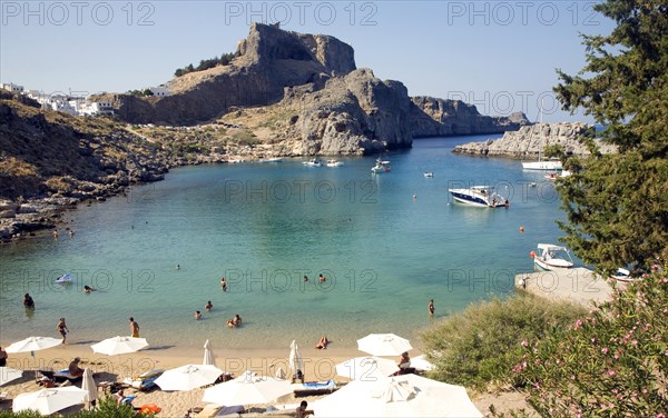 St Paul's Bay, Agios Pavlos, Lindos, Rhodes island, Greece, Europe