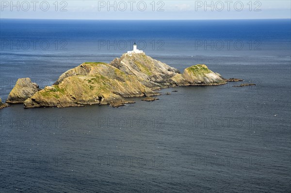 Muckle Flugga lighthouse, Britain's most northerly point, Hermaness, Unst, Shetland Islands